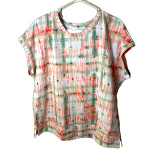 Northern Reflections Green and Orange Pattern Shirt XL